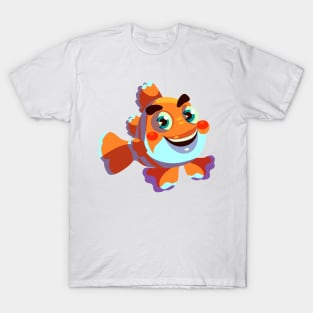 Clown Fish Cartoon Illustration T-Shirt